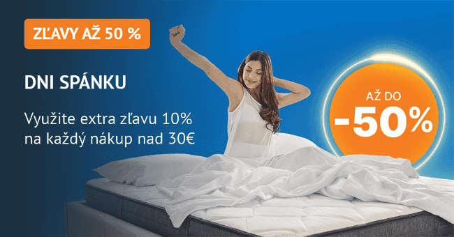 Dormeo.sk – Dni spánku: Zľavy až do 50 %
