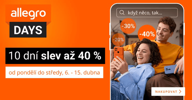 Allegro.cz – Allegro Days: 10 dní slev až 40 %