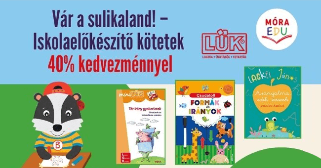 Mora.hu – Iskolaelőkészítő kötetek 40% kedvezménnyel