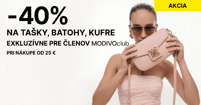 CCC.eu – Iba v MODIVOclub: 40 % zľava na tašky, kabelky, batohy a kufre pri nákupe od 25 €