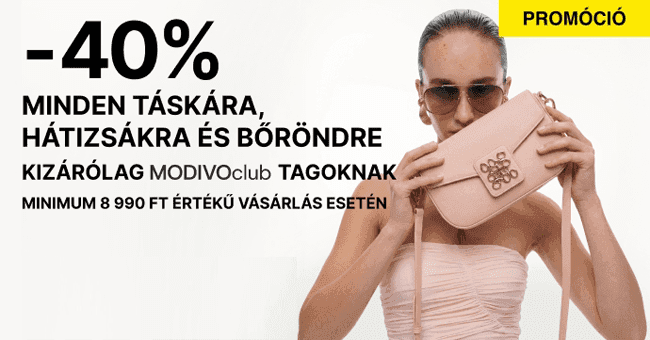 CCC.eu – Kizárólag a MODIVOclubban: 40% kedvezmény táskákra, hátizsákokra és bőröndökre 8 990 Ft feletti vásárlás esetén