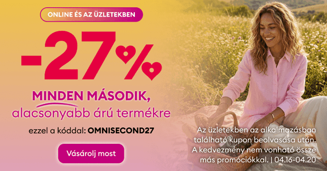Sinsay.com – 27% kedvezmény kód minden második, olcsóbb termékre