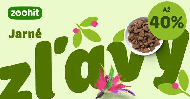 Zoohit.sk – Jarné zľavy až do -40 % na doplnky a krmivo