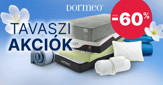 Dormeo.hu – Tavaszi akciók: akár 60 %