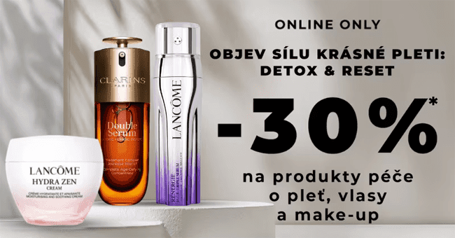 Marionnaud.cz – Detox & Reset: -30 % na produkty péče o pleť, vlasy a make-up