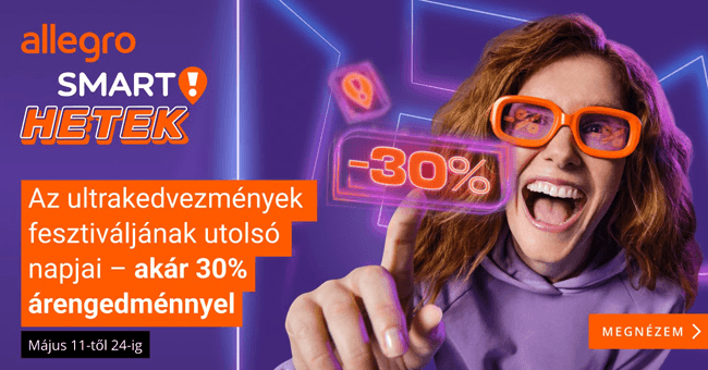 Allegro.hu – A Smart Weeks utolsó napjai: Akár 30%-os óriási kedvezmények