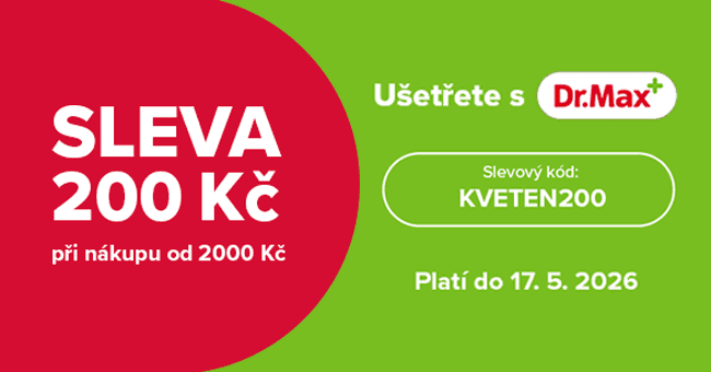DrMax.cz – 200 Kč slevový kód při nákupu nad 2000 Kč