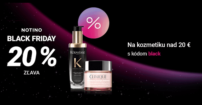 Notino.sk – NOTINO BLACK FRIDAY: 20% zľavový kód na kozmetiku pri nákupe nad 20 €