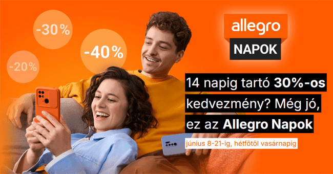 Allegro.hu – Allegro napok: akár 30 % kedvezmény