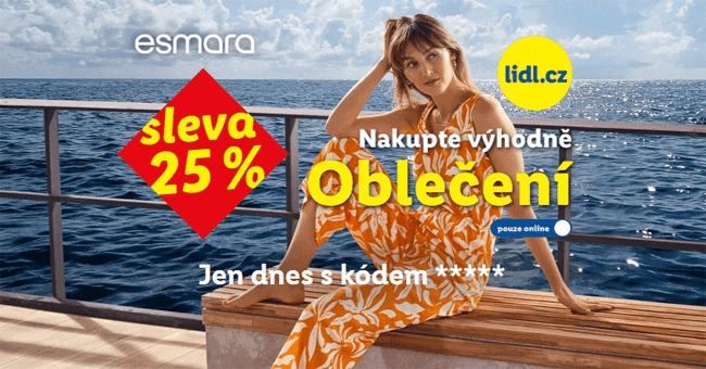 Lidl.cz – Jen dnes: 25% slevový kód na módu a doplňky
