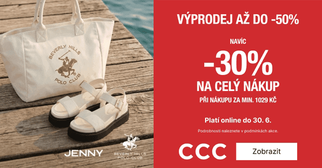 CCC.eu – Výprodej až do -50 % a navíc -30 % při nákupu za min. 1029 Kč