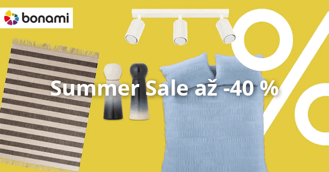 Bonami.sk – Summer Sale: 10 000+ produktov teraz vo výpredaji so zľavou až 40 %