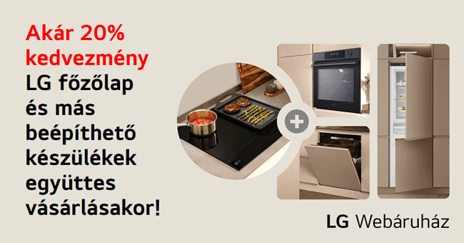 LG.com – Akár 20% kedvezmény beépíthető készülékekre