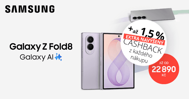 Samsung.com – Nový Galaxy Z Fold8 už za 22 890 Kč? Zkombinuj výkup s bonusem a pořiď si nejnovější AI skládačku výhodněji.