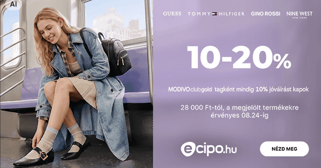eCipo.hu – 10-20% kedvezmény kód a kiválasztott termékekre 28 000 Ft feletti vásárlás esetén eCipo.hu – 10-20% kedvezmény kód a kiválasztott termékekre 28 000 Ft feletti vásárlás esetén