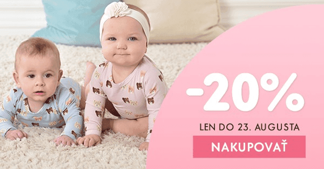 Brendon.sk – Týždeň dojčenského oblečenia so zľavou 20 % Brendon.sk – Týždeň dojčenského oblečenia so zľavou 20 %