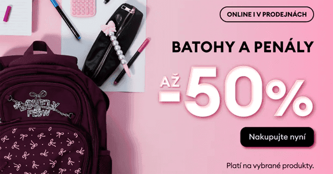 Sinsay.com – Připravte dítě na školu: až -50 % na vybrané batohy a penály