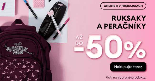 Sinsay.com – Pripravte dieťa na školu: až -50 % na vybrané ruksaky a peračníky