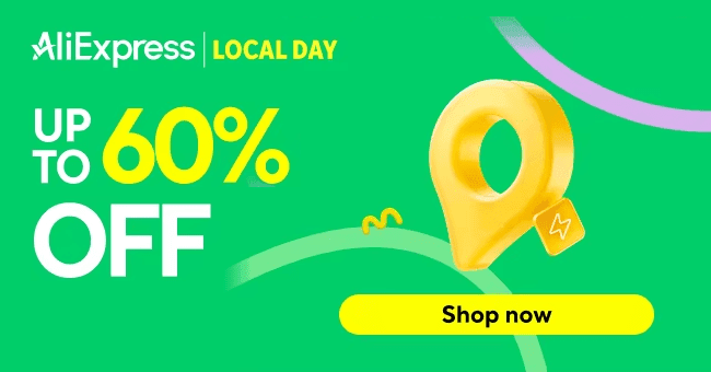 AliExpress.com – Dny lokálních nákupů: slevy až 60 % na zboží z lokálních skladů