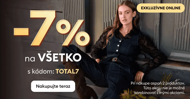 Sinsay.com – 7 % zľavový kód na všetko pri nákupe minimálne 2 produktov patriacich do akcie