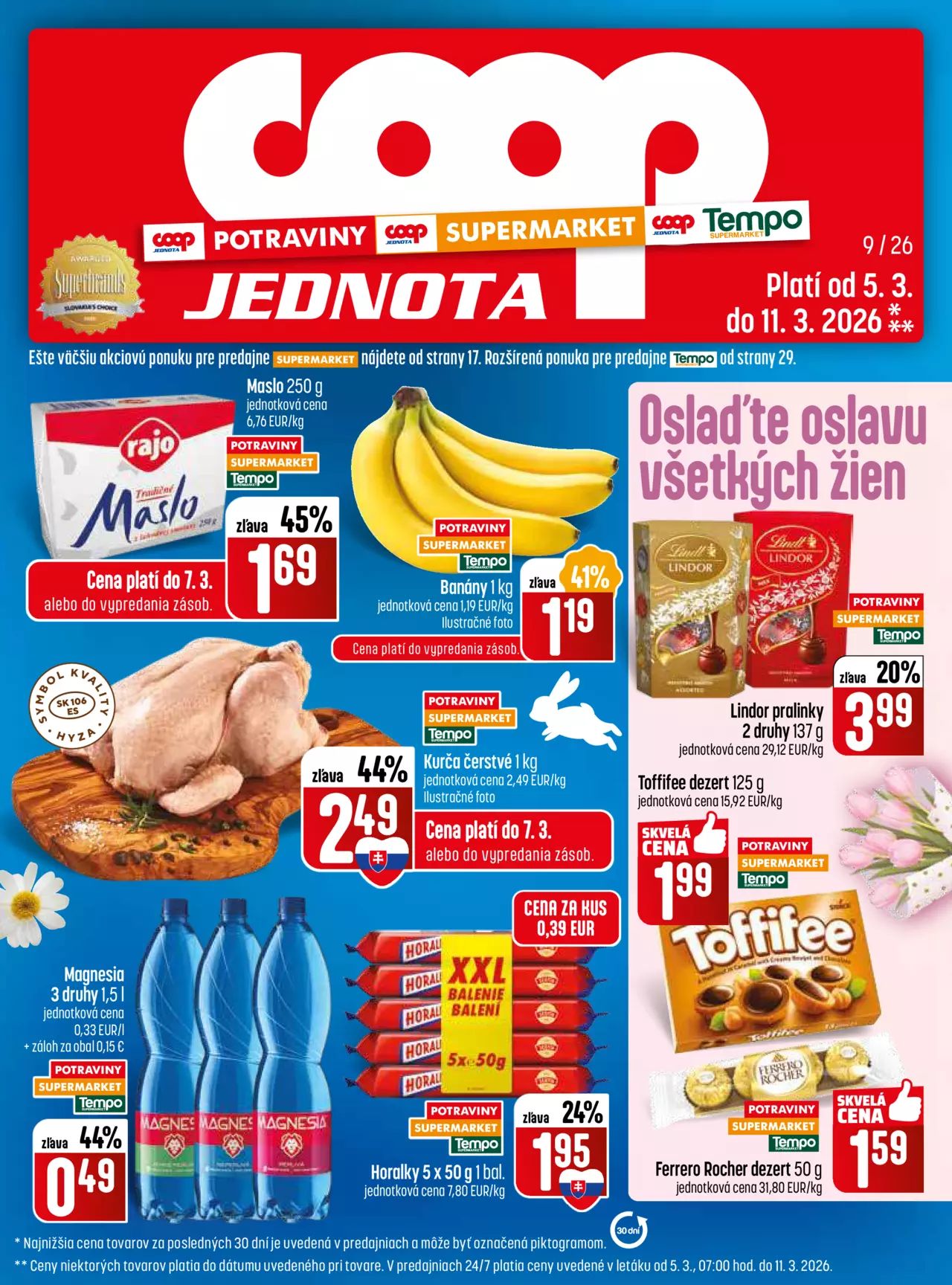 COOP Jednota leták – od štvrtka 5. 3. 2026 – strana 1