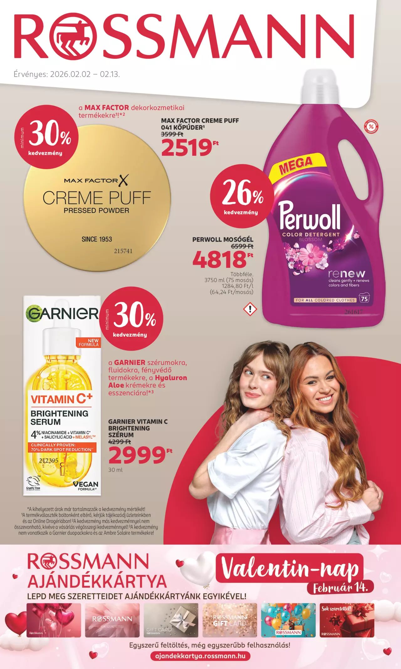 Rossmann akciós újság hétfőtől 2026. 02. 02. – 2026. 02. 13. | Refundo.hu