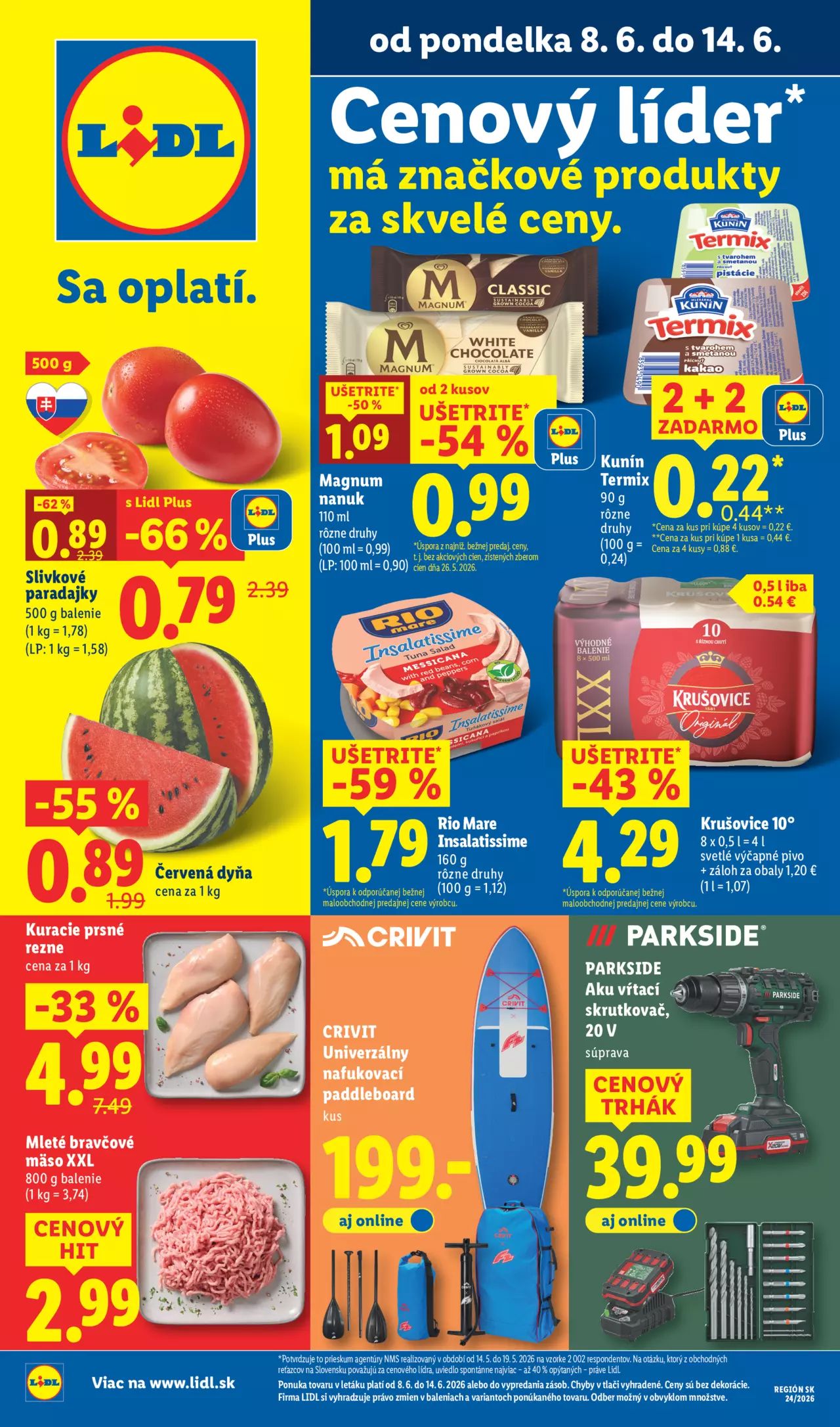 Lidl leták – od pondelka 8. 6. 2026 – strana 1 Lidl leták – od pondelka 8. 6. 2026 – strana 1